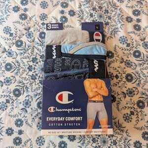 Champion Men’s Boxer Briefs 3-Pack – Light Blue / Gray / Black